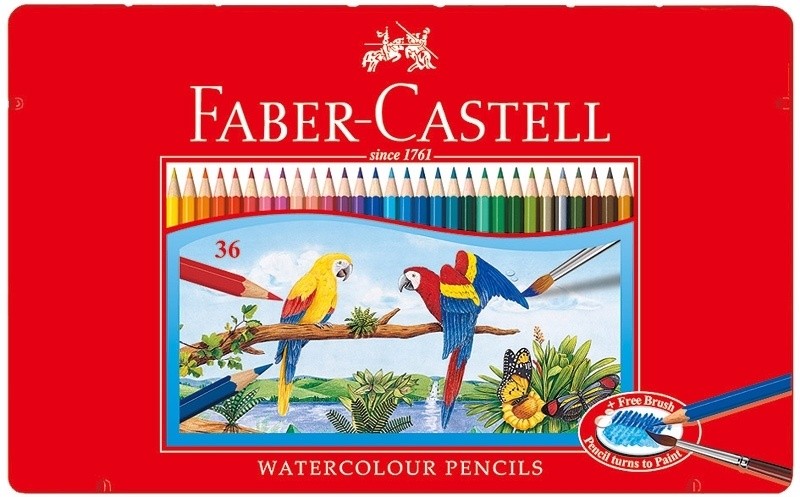 【芥菜籽文具】//Faber-Castell 輝柏//水性鐵盒色鉛筆 36色 115937
