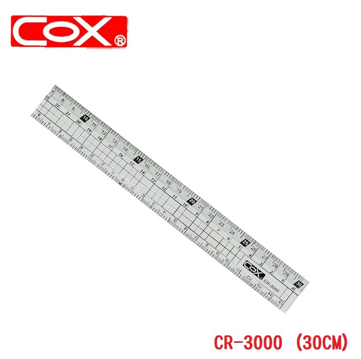 【芥菜籽文具】//三燕 COX// 壓克力直尺 塑膠直尺 CR-3000 (30CM)