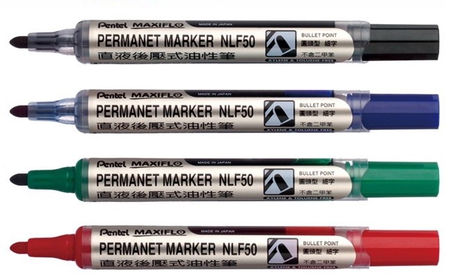 【芥菜籽文具】//Pentel // NLF50 壓頭後壓式油性筆