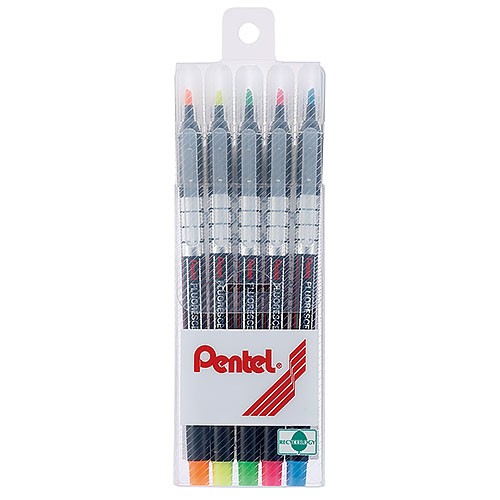 【芥菜籽文具】//Pentel // S512-5  5色裝 螢光筆