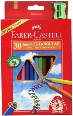 【芥菜籽文具】//FABER-CASTELL 輝柏//大三角彩色鉛筆16-116538-30 (3.3mm) 30色 