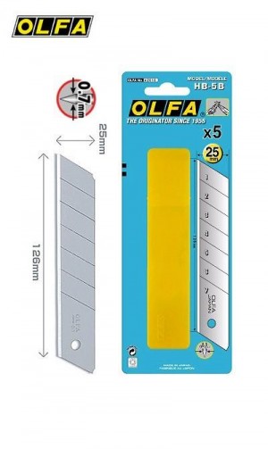 【芥菜籽文具】//OLFA//特大型美工刀片HB-5B型(6筒/盒)(日本包裝型號HB5K型)